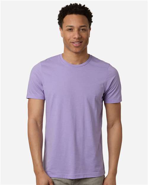 Tultex 602CVC Unisex Combed CVC T-Shirt - Heather Lavender - model front