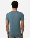 Tultex 602CVC Unisex Combed CVC T-Shirt - Heather Steel Blue - model back