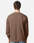 Comfort Colors 1566 Unisex Garment-Dyed Crewneck Sweatshirt - Espresso - model back