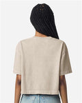 American Apparel 1302GD Women's Garment-Dyed Heavyweight Cropped Tee - Faded Bone - model back