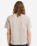 American Apparel 13ML0 Unisex Heavyweight Cotton Mid-Length Tee - Bone - model back