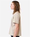 American Apparel 13ML0 Unisex Heavyweight Cotton Mid-Length Tee - Bone - model side
