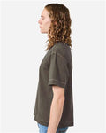 American Apparel 13ML0 Unisex Heavyweight Cotton Mid-Length Tee - Mushroom - model side