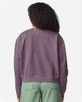 Comfort Colors 1566L Women's Garment-Dyed Mid-Length Crewneck Sweatshirt - Dusk - model back