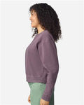 Comfort Colors 1566L Women's Garment-Dyed Mid-Length Crewneck Sweatshirt - Dusk - model side