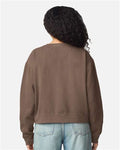 Comfort Colors 1566L Women's Garment-Dyed Mid-Length Crewneck Sweatshirt - Espresso - model back