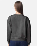 Comfort Colors 1566L Women's Garment-Dyed Mid-Length Crewneck Sweatshirt - Pepper - model back