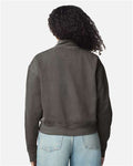 Comfort Colors 1570L Women's Garment-Dyed Full-Zip Jacket - Pepper - model back