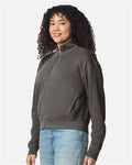 Comfort Colors 1570L Women's Garment-Dyed Full-Zip Jacket - Pepper - model side