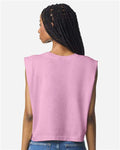American Apparel 307GD Women's Garment-Dyed Heavyweight Muscle Tee - Faded Powder Pink - model back