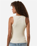 American Apparel BR2101 Women's Baby Rib Tank - Bone - model back