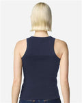 American Apparel BR2101 Women's Baby Rib Tank - Navy - model back