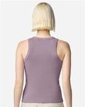 American Apparel BR2101 Women's Baby Rib Tank - Smokey Violet - model back
