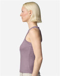American Apparel BR2101 Women's Baby Rib Tank - Smokey Violet - model side