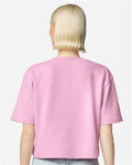American Apparel FTCB0 Women's French Terry Mid-Length Boxy Top - Powder Pink - model back