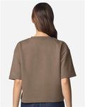 American Apparel FTCB0 Women's French Terry Mid-Length Boxy Top - Savana - model back