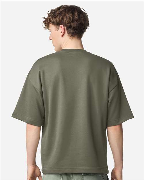 American Apparel FTEX00 Unisex French Terry Ex Crew Top - Lieutenant - model back