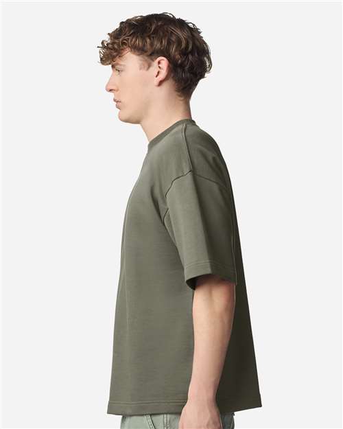American Apparel FTEX00 Unisex French Terry Ex Crew Top - Lieutenant - model side