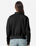 American Apparel FTJ00 Women's French Terry Full-Zip Jacket - Black - model back