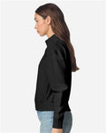 American Apparel FTJ00 Women's French Terry Full-Zip Jacket - Black - model side