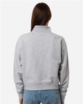 American Apparel FTJ00 Women's French Terry Full-Zip Jacket - Heather Grey - model back