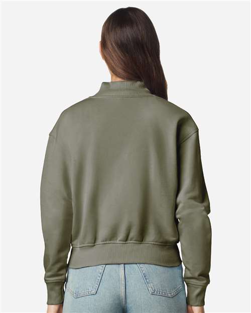 American Apparel FTJ00 Women's French Terry Full-Zip Jacket - Lieutenant - model back