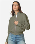 American Apparel FTJ00 Women's French Terry Full-Zip Jacket - Lieutenant - model front