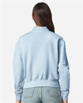 American Apparel FTJ00 Women's French Terry Full-Zip Jacket - Powder Blue - model back
