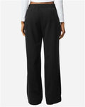 American Apparel FTP00 Women's French Terry Wide Leg Pants - Black - model back