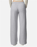 American Apparel FTP00 Women's French Terry Wide Leg Pants - Heather Grey - model back