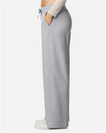 American Apparel FTP00 Women's French Terry Wide Leg Pants - Heather Grey - model side