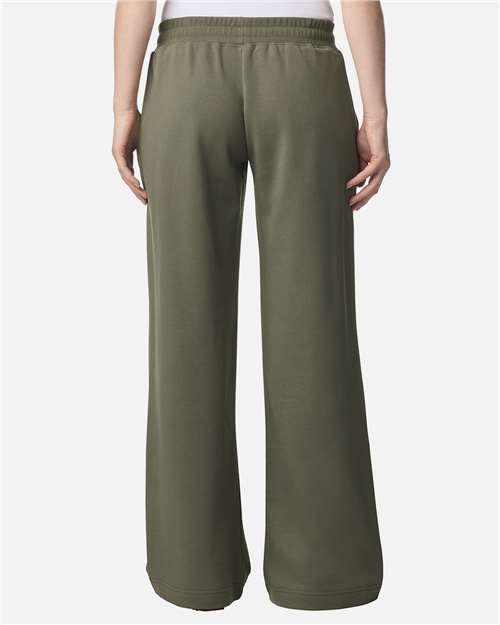 American Apparel FTP00 Women's French Terry Wide Leg Pants - Lieutenant - model back