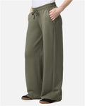 American Apparel FTP00 Women's French Terry Wide Leg Pants - Lieutenant - model side