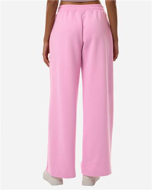 American Apparel FTP00 Women's French Terry Wide Leg Pants - Powder Pink - model back