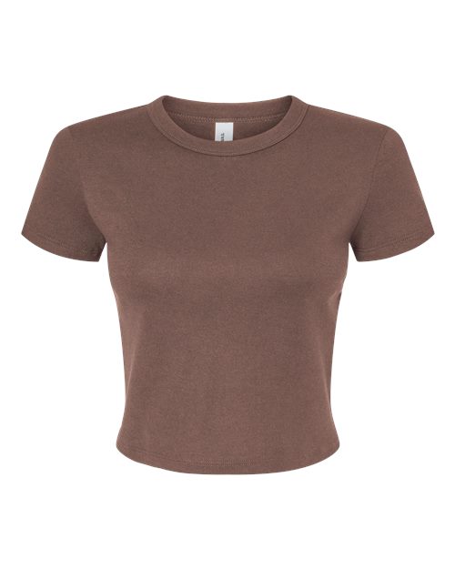 BELLA + CANVAS 1010 Women's Micro Rib Baby Tee - Solid Cocoa Blend - front