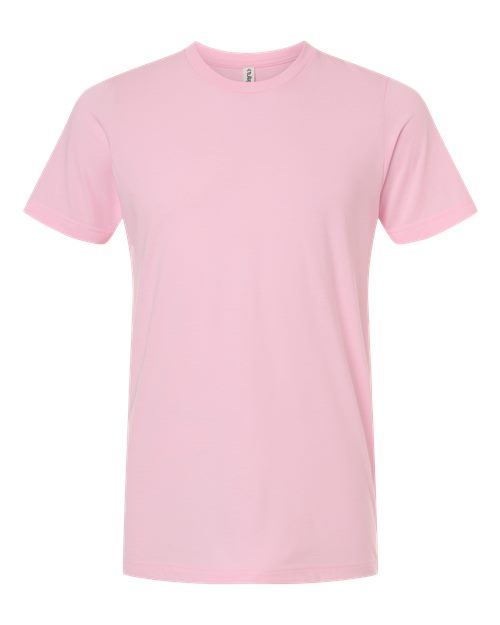 Tultex 602CVC Unisex Combed CVC T-Shirt - Heather Light Pink - front