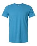 Tultex 602CVC Unisex Combed CVC T-Shirt - Heather Aquamarine - front
