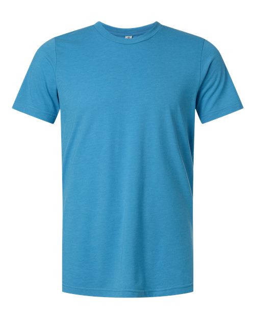Tultex 602CVC Unisex Combed CVC T-Shirt - Heather Aquamarine - front