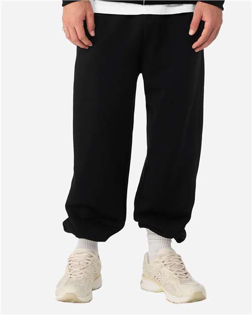 BELLA + CANVAS 3738 Unisex Sponge Fleece Sweatpants - Black - model front