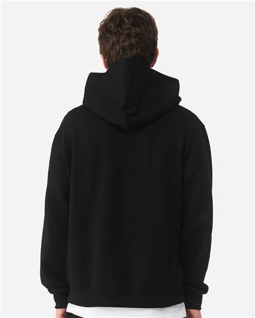 BELLA + CANVAS 4739 Unisex 10 oz Full-Zip Hoodie Sweatshirt - Black - model back