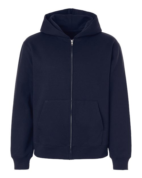 BELLA + CANVAS 4739 Unisex 10 oz Full-Zip Hoodie Sweatshirt - Navy - front