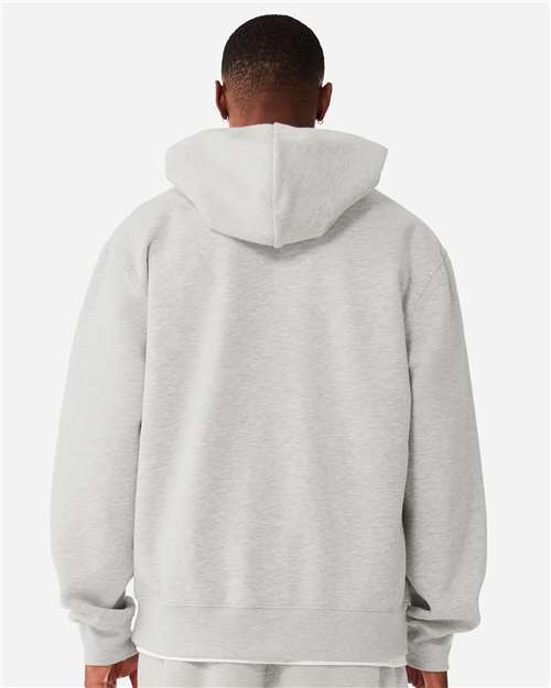 BELLA + CANVAS 4739 Unisex 10 oz Full-Zip Hoodie Sweatshirt - Vintage Heather Grey - model back