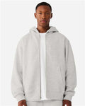 BELLA + CANVAS 4739 Unisex 10 oz Full-Zip Hoodie Sweatshirt - Vintage Heather Grey - model front