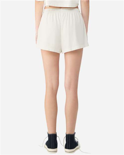 BELLA + CANVAS 6824GD Women's Garment-Dyed Shorts - Vintage White - model back