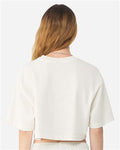 BELLA + CANVAS 6882GD Women's Garment-Dyed Cropped Tee - Vintage White - model back