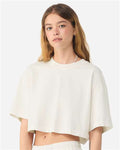 BELLA + CANVAS 6882GD Women's Garment-Dyed Cropped Tee - Vintage White - model front