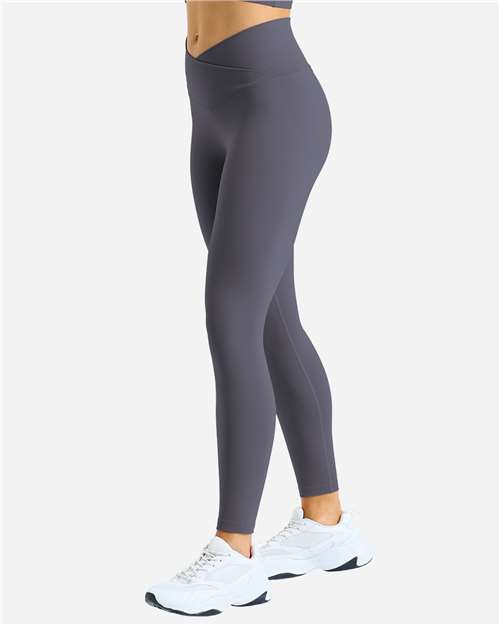 TriDri TD651 Women's Luxe Leggings - Charcoal - model side