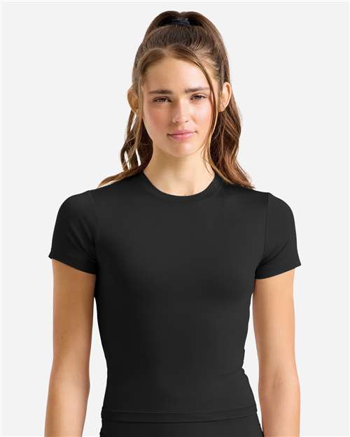 TriDri TD653 Women's Luxe Fitted Tee - Black - model front