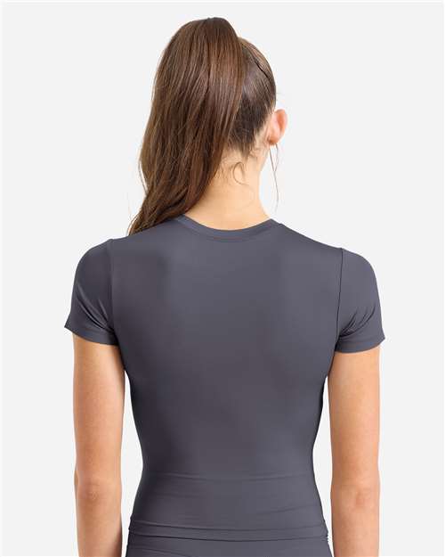 TriDri TD653 Women's Luxe Fitted Tee - Charcoal - model back