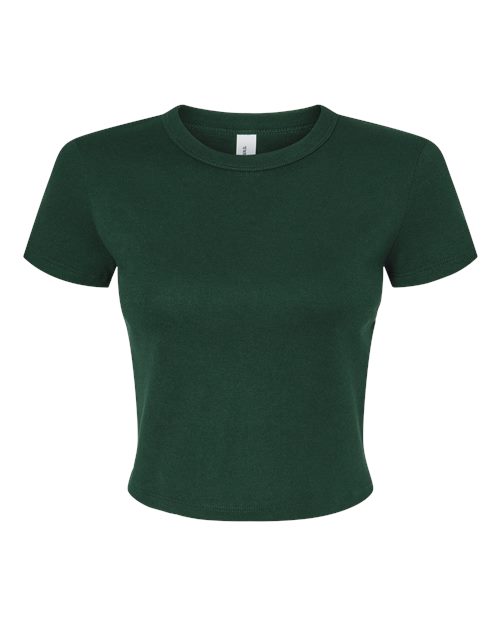 BELLA + CANVAS 1010 Women's Micro Rib Baby Tee - Solid Forest Blend - front